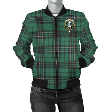 MacLean Hunting Ancient Tartan Bomber Jacket with Family Crest