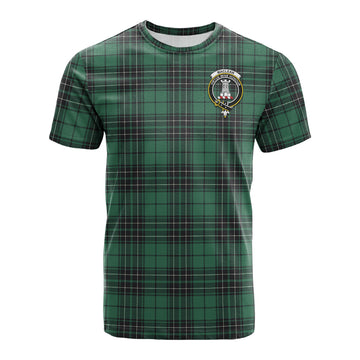 MacLean Hunting Ancient Tartan T-Shirt with Family Crest