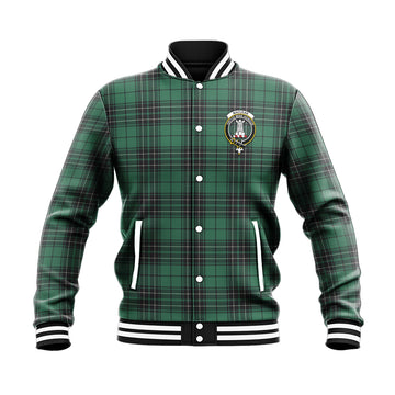 MacLean Hunting Ancient Tartan Baseball Jacket with Family Crest