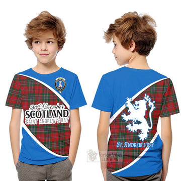 Tartan Vibes Clothing MacLean (McLean) Family Crest Tartan Kid T-Shirt Celebrate Saint Andrew's Day in Style