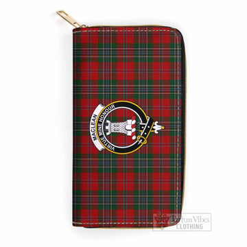 MacLean (McLean) Tartan Women's Leather Wallet with Family Crest