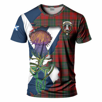 Tartan Vibes Clothing MacLean (McLean) Tartan Family Crest T-Shirt Scottish Thistle Celtic Inspired