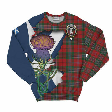 Tartan Vibes Clothing MacLean (McLean) Tartan Family Crest Sweatshirt Scottish Thistle Celtic Inspired