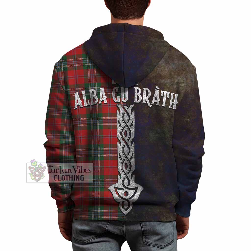 Tartan Vibes Clothing MacLean (McLean) Tartan Family Crest Hoodie Alba Gu Brath Be Brave Lion Ancient Style