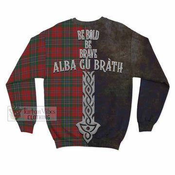 Tartan Vibes Clothing MacLean (McLean) Tartan Family Crest Sweatshirt Alba Gu Brath Be Brave Lion Ancient Style