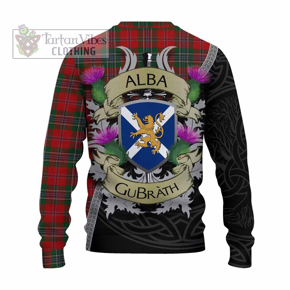 Tartan Vibes Clothing MacLean (McLean) Tartan Family Crest Knitted Sweater Lion Rampant Royal Thistle Shield Celtic Inspired