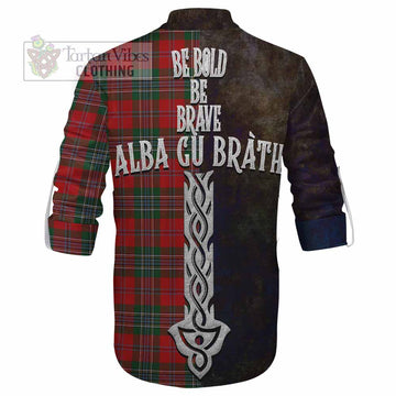 MacLean (McLean) Tartan Family Crest Ghillie Kilt Shirt Alba Gu Brath Be Brave Lion Ancient Style