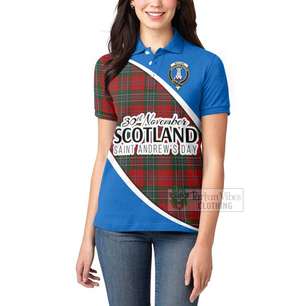 Tartan Vibes Clothing MacLean (McLean) Family Crest Tartan Women's Polo Shirt Celebrate Saint Andrew's Day in Style