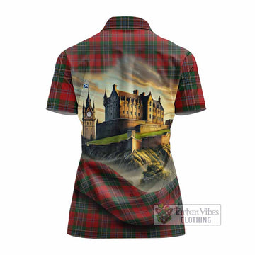Tartan Vibes Clothing MacLean (McLean) Tartan Family Crest Women's Polo Shirt with Scottish Ancient Castle Stype