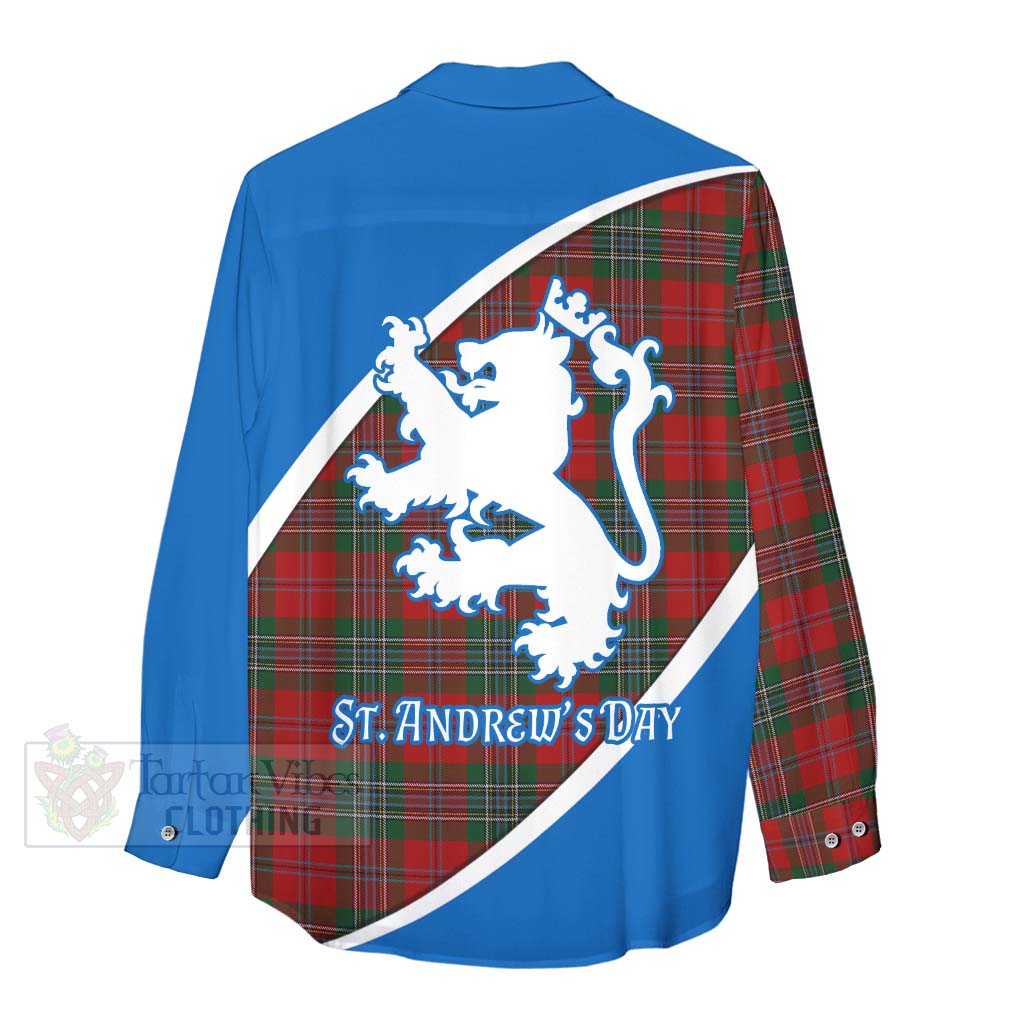 Tartan Vibes Clothing MacLean (McLean) Family Crest Tartan Women's Casual Shirt Celebrate Saint Andrew's Day in Style