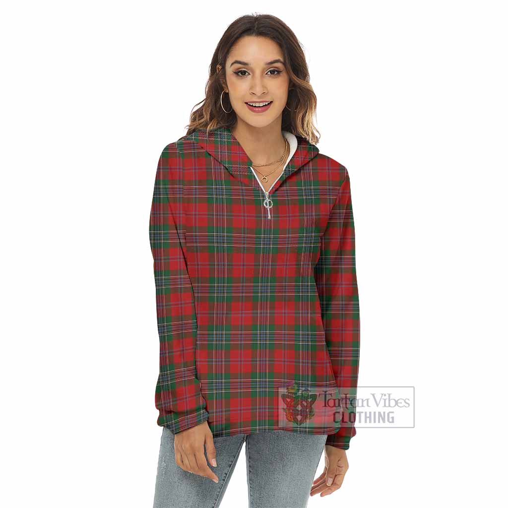 MacLean (McLean) Tartan Women's Borg Fleece Hoodie with Half Zip - Tartan Vibes Clothing