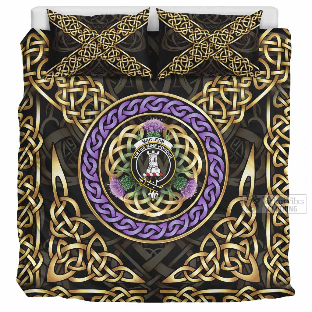 MacLean (McLean) Clan Crest Bedding Set Celtic Scottish Thistle UK Bedding Set UK Super King 104*94 inch - Tartan Vibes Clothing