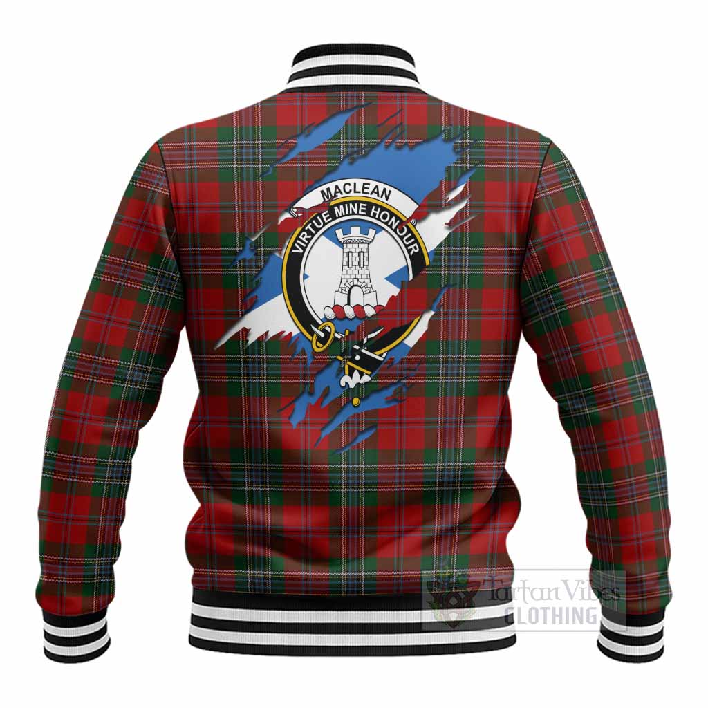 MacLean (McLean) Clan Crest In Me Tartan Baseball Jacket Scotland Flag Style