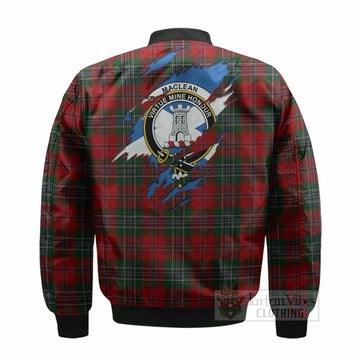 MacLean (McLean) Clan Crest In Me Tartan Bomber Jacket Scotland Flag Style