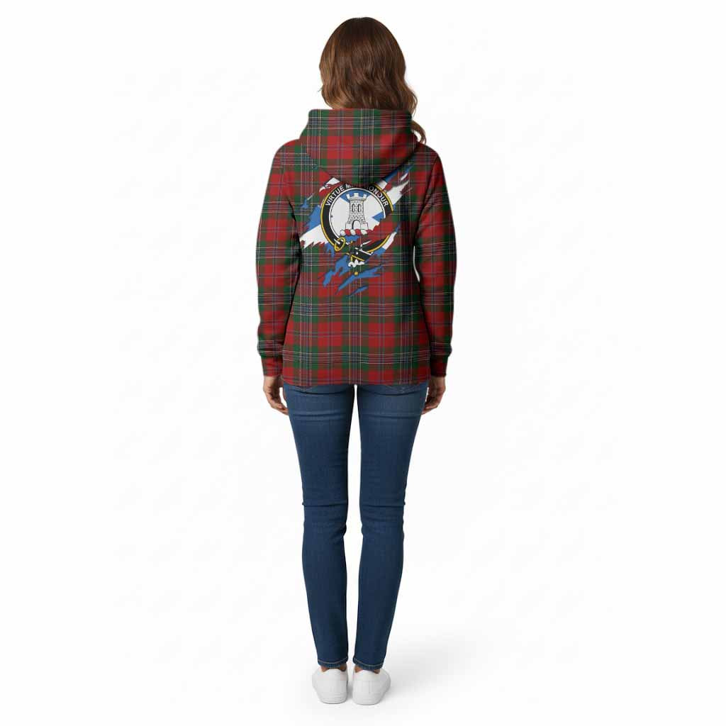 MacLean (McLean) Clan Crest In Me Tartan Cotton Hoodie Scotland Flag Style