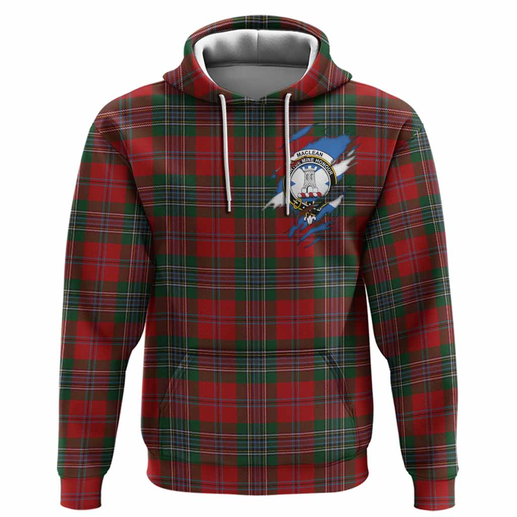 MacLean (McLean) Clan Crest In Me Tartan Hoodie Scotland Flag Style