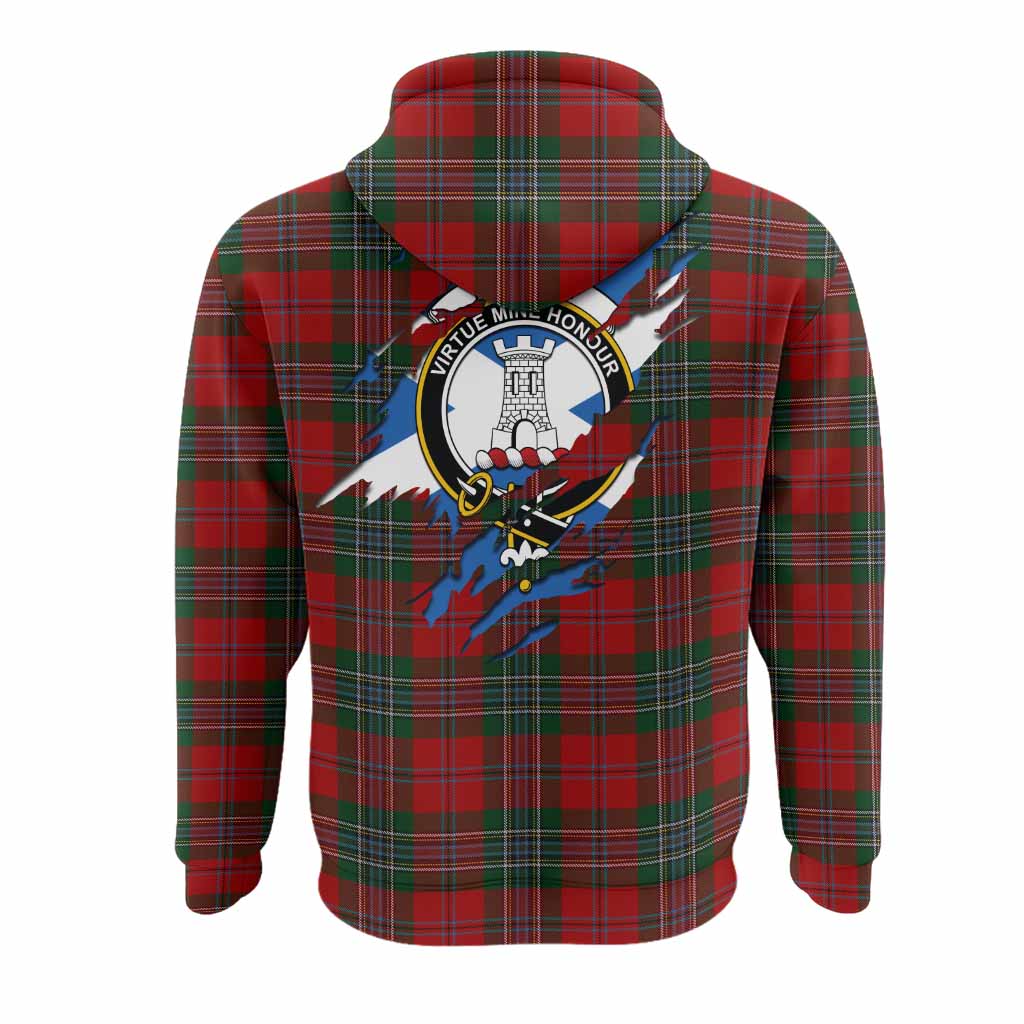 MacLean (McLean) Clan Crest In Me Tartan Hoodie Scotland Flag Style