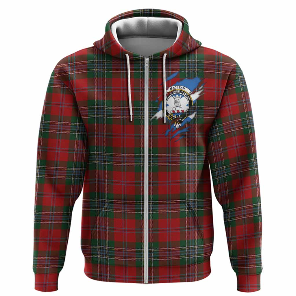 MacLean (McLean) Clan Crest In Me Tartan Hoodie Scotland Flag Style