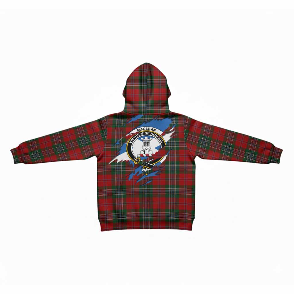 MacLean (McLean) Clan Crest In Me Tartan Kid Hoodie Scotland Flag Style