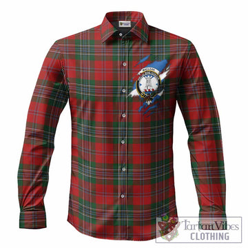 MacLean (McLean) Clan Crest In Me Tartan Long Sleeve Button Shirts Scotland Flag Style