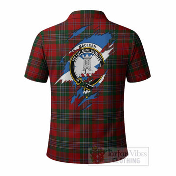 MacLean (McLean) Clan Crest In Me Tartan Polo Shirt Scotland Flag Style