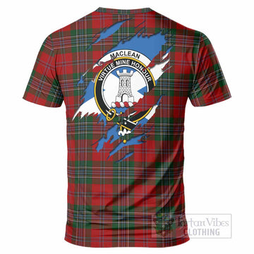 MacLean (McLean) Clan Crest In Me Tartan T-Shirt Scotland Flag Style