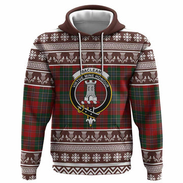 MacLean (McLean) Clan Tartan Christmas Hoodie with Family Crest