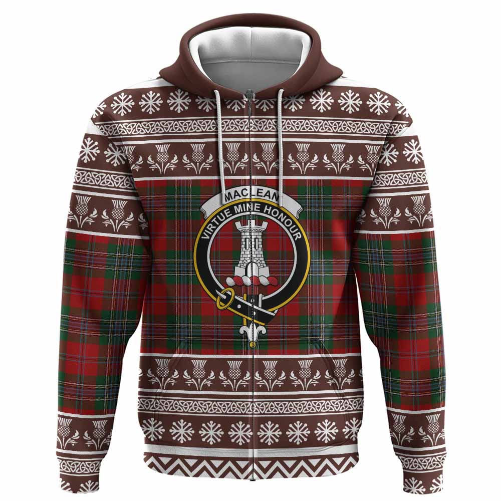 MacLean (McLean) Clan Tartan Christmas Hoodie with Family Crest - Tartan Vibes Clothing