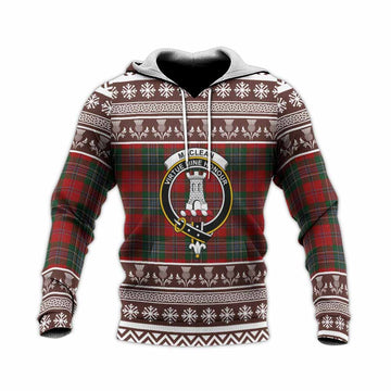 MacLean (McLean) Clan Tartan Christmas Knitted Hoodie with Family Crest