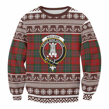 MacLean (McLean) Clan Tartan Christmas Sweatshirt with Family Crest