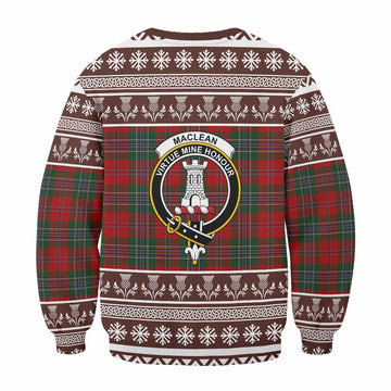 MacLean (McLean) Clan Tartan Christmas Sweatshirt with Family Crest