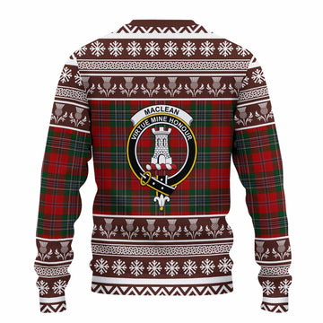 MacLean (McLean) Clan Tartan Christmas Ugly Sweater with Family Crest