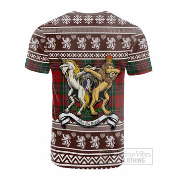 MacLean (McLean) Clan Tartan Crest Christmas Cotton T-shirt Coat of Arms Funny Style