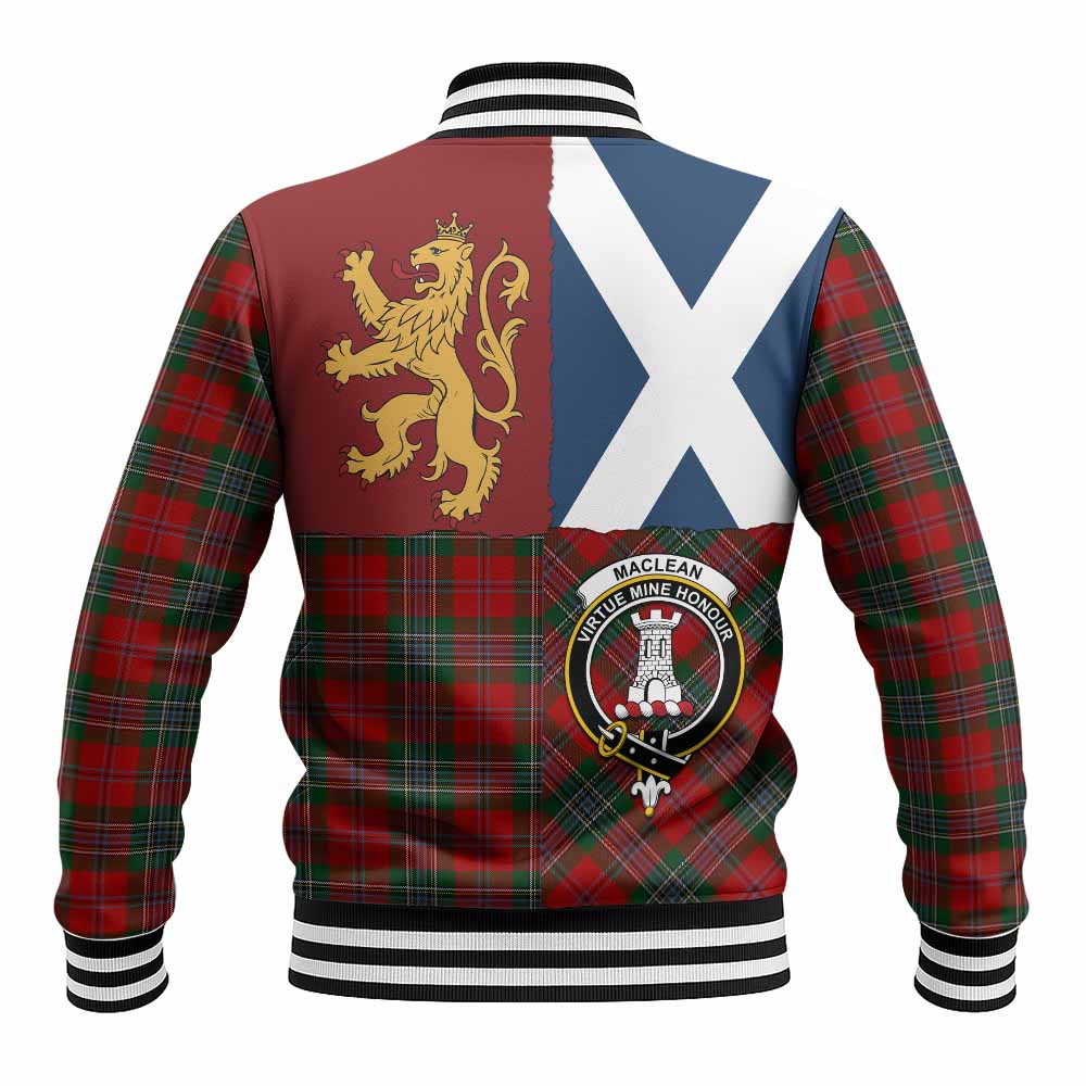 MacLean (McLean) Crest Tartan Baseball Jacket with Lion Rampant Saltire Style