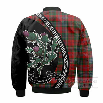 MacLean (McLean) Family Crest Tartan Bomber Jacket Alba Thistle Inspired