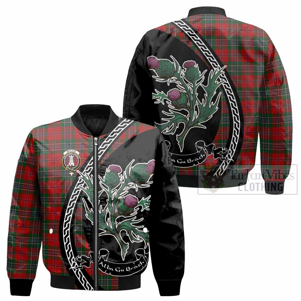 MacLean (McLean) Family Crest Tartan Bomber Jacket Alba Thistle Inspired - Tartan Vibes Clothing