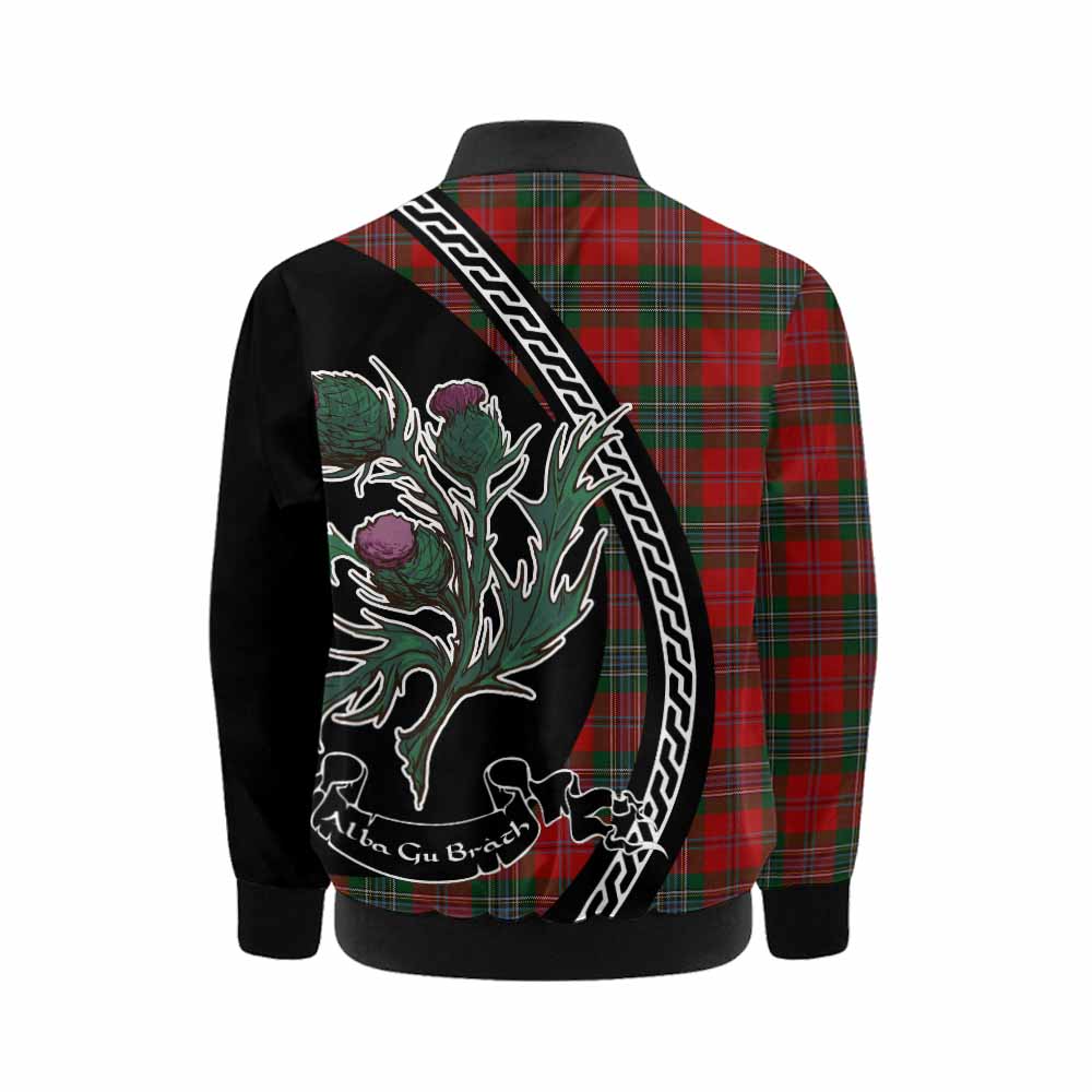 MacLean (McLean) Family Crest Tartan Kid Bomber Jacket Alba Thistle Inspired - Tartan Vibes Clothing