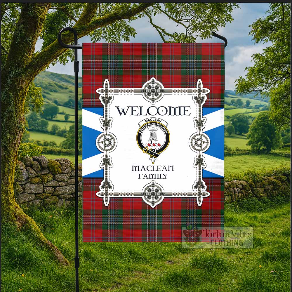 MacLean (McLean) Family Crest Tartan Welcome Garden Flag Saltire Harmony Style - Tartan Vibes Clothing