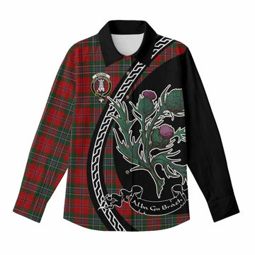 MacLean (McLean) Family Crest Tartan Women Casual Shirt Alba Thistle Inspired - Tartan Vibes Clothing