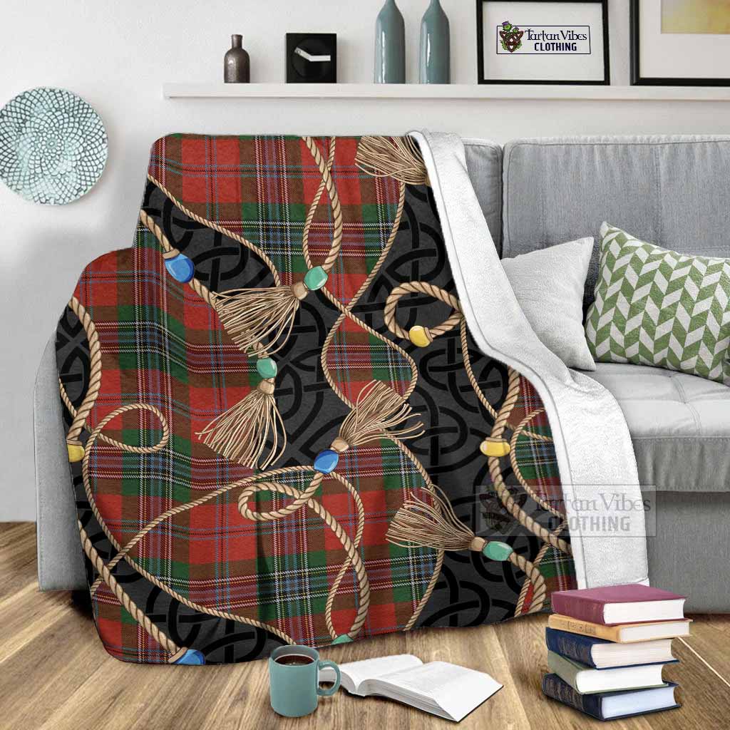 MacLean (McLean) Scottish Tartan Twisted Ropes Stylized Blanket - Tartan Vibes Clothing