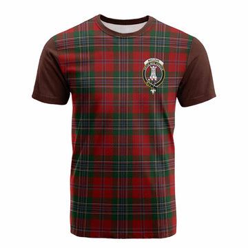 MacLean (McLean) Tartan Accent Cotton T-shirt with Family Crest