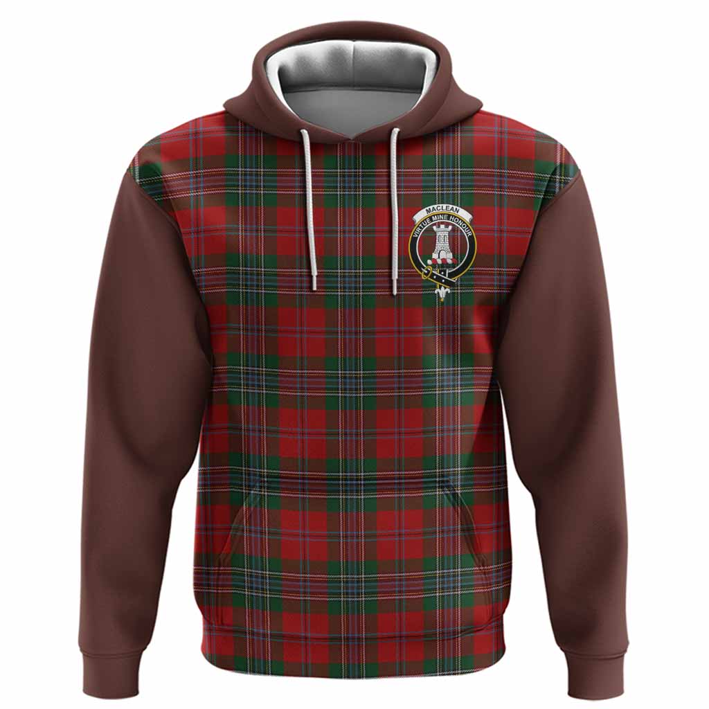 MacLean (McLean) Tartan Accent Hoodie with Family Crest