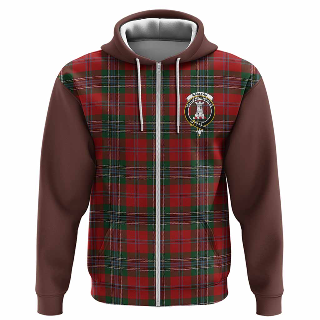 MacLean (McLean) Tartan Accent Hoodie with Family Crest