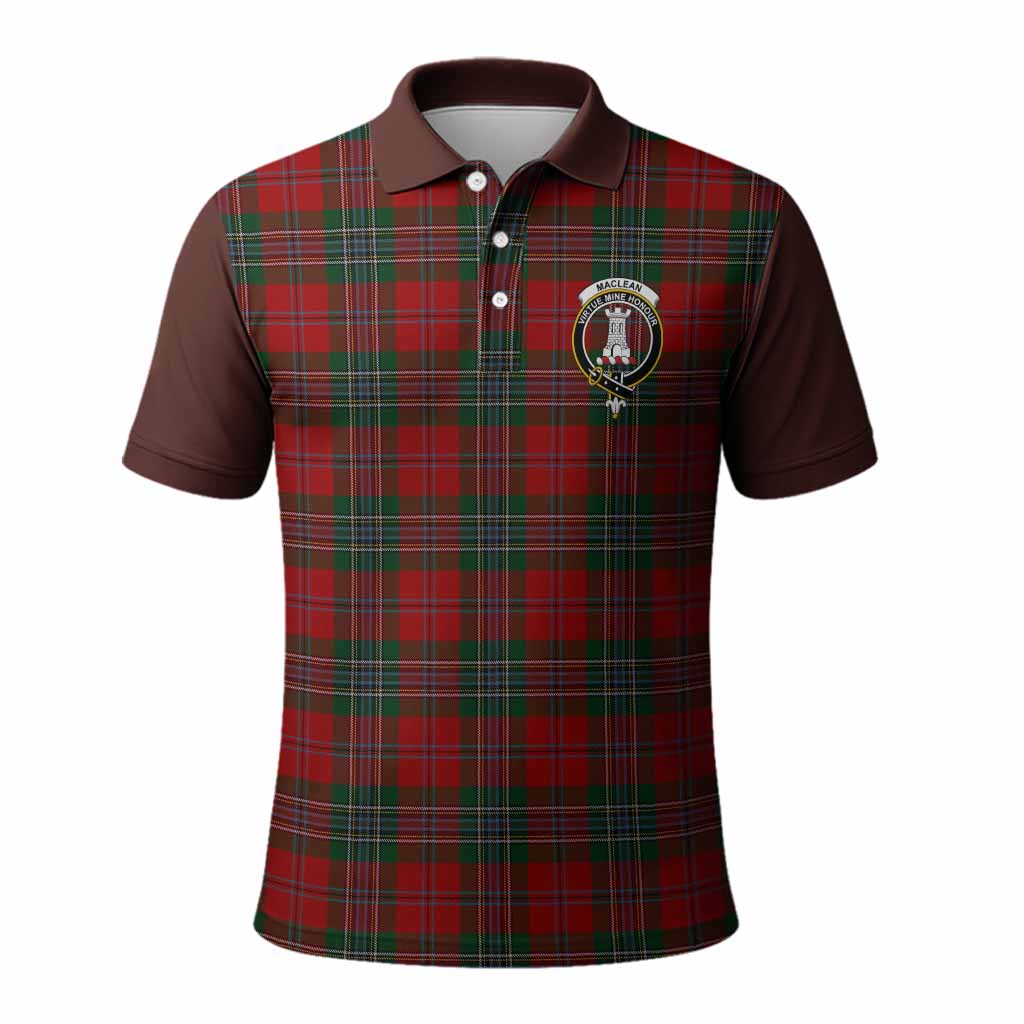 MacLean (McLean) Tartan Accent Polo Shirt with Family Crest