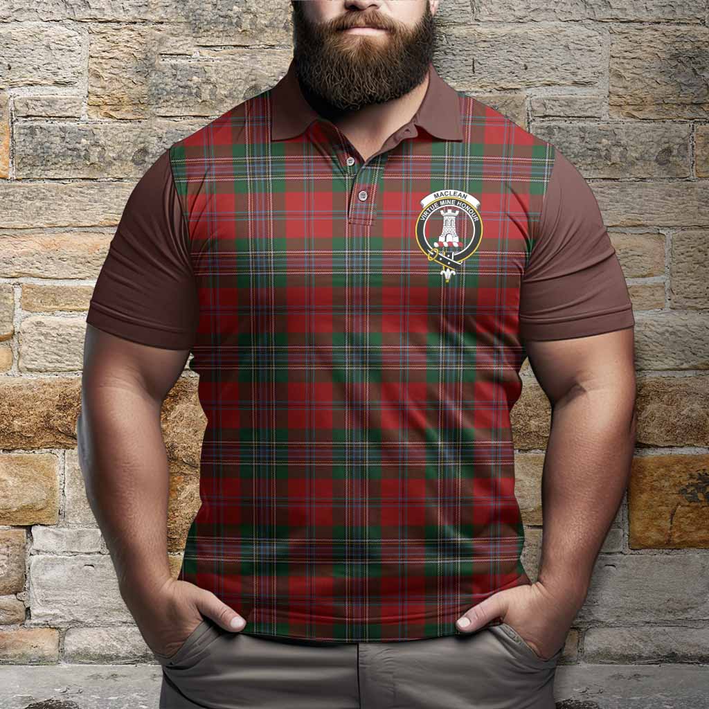 MacLean (McLean) Tartan Accent Polo Shirt with Family Crest
