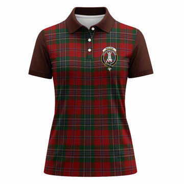 MacLean (McLean) Tartan Accent Women Polo Shirt with Family Crest