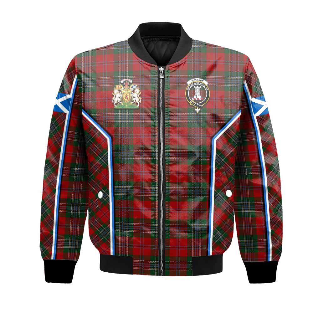 MacLean (McLean) Tartan Crest Bomber Jacket Scotland Coat of Arm Flag Style - Tartan Vibes Clothing