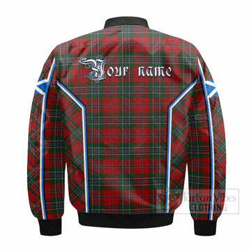 MacLean (McLean) Tartan Crest Bomber Jacket Scotland Coat of Arm Flag Style