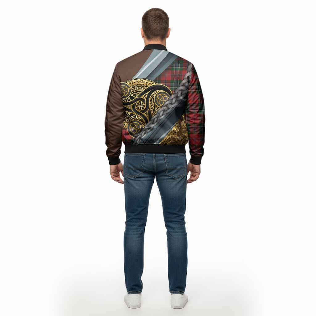 MacLean (McLean) Tartan Crest Bomber Jacket Scottish Triskele Celtic