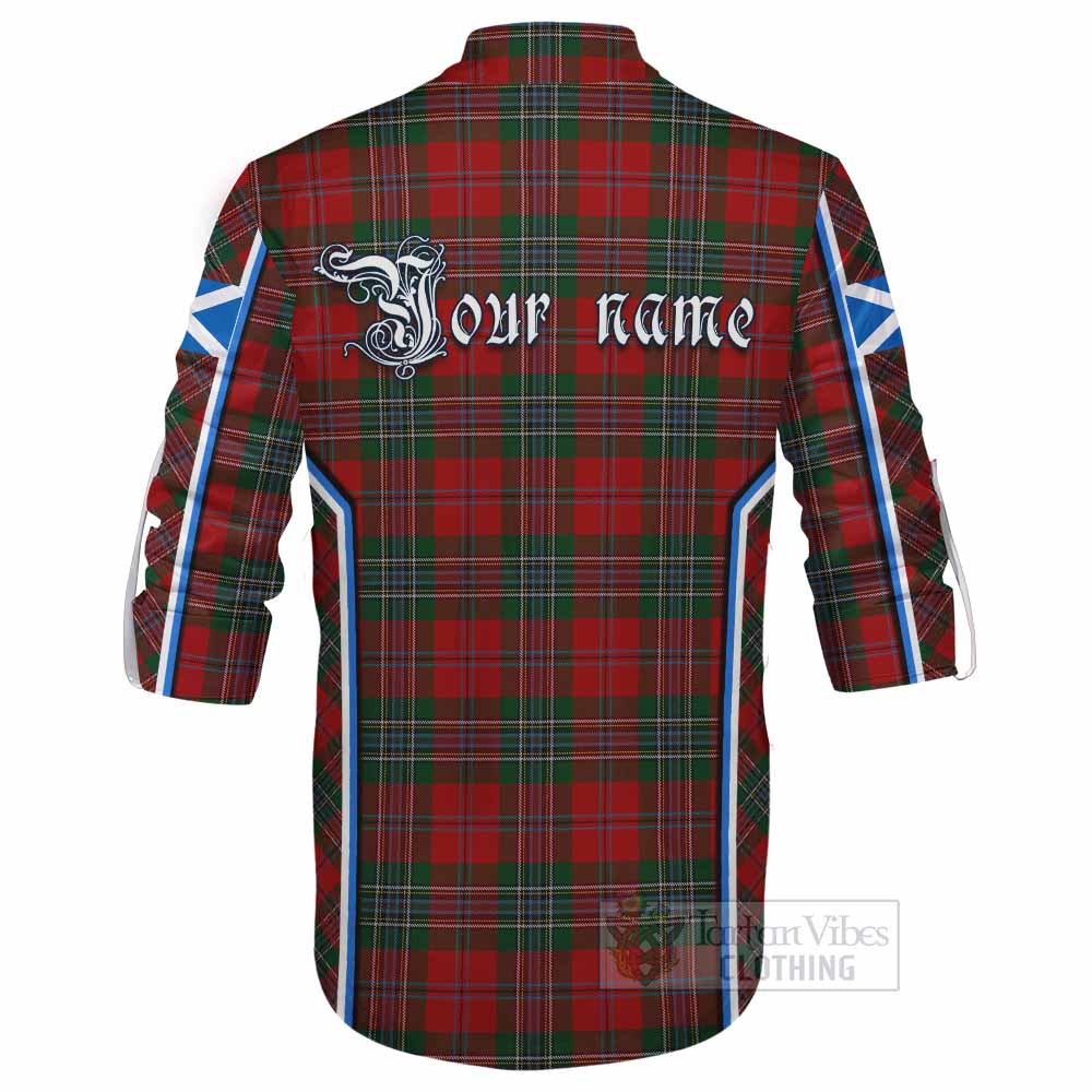 MacLean (McLean) Tartan Crest Ghillie Kilt Shirt Scotland Coat of Arm Flag Style - Tartan Vibes Clothing
